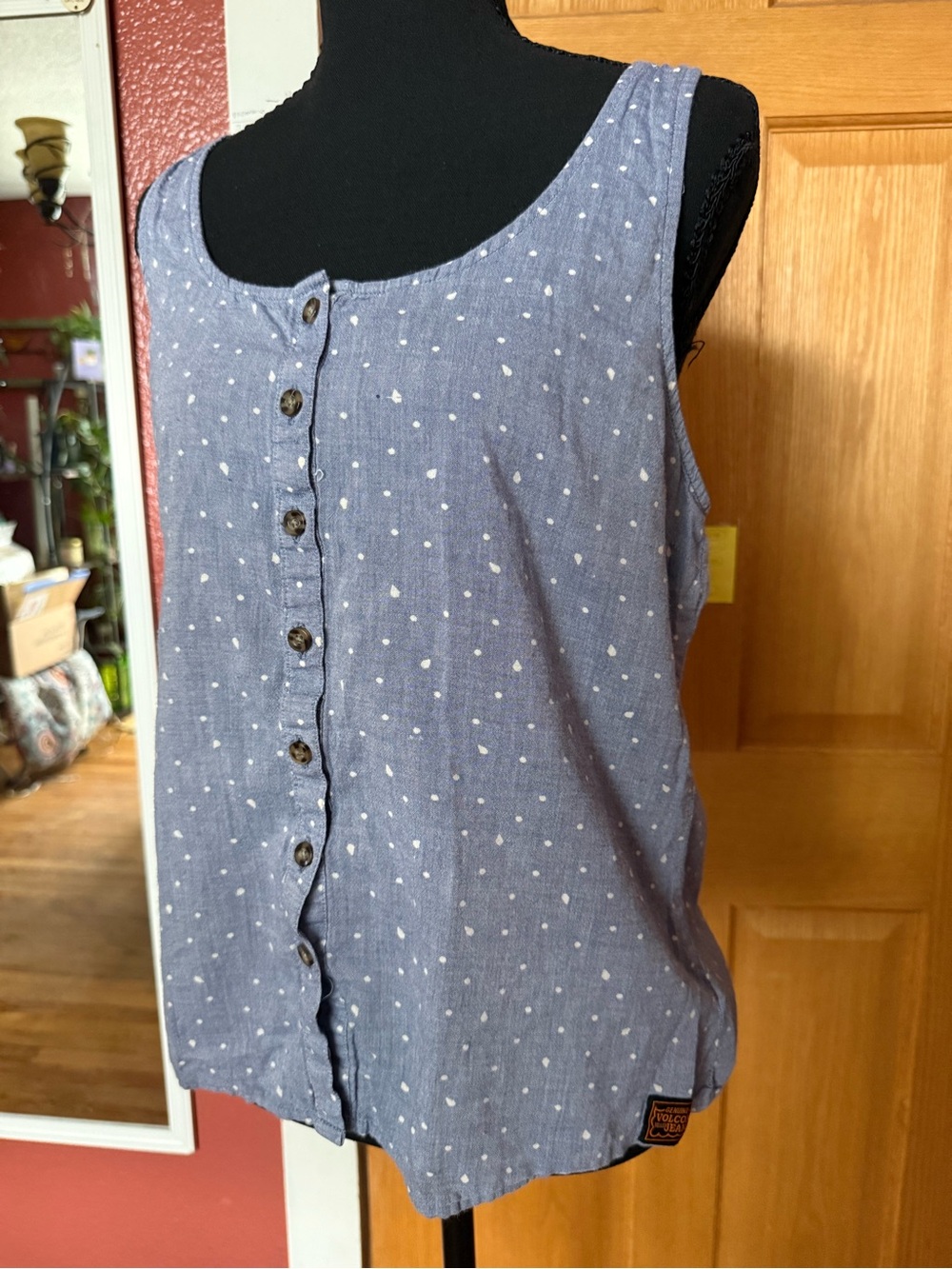 Volcom Gray Dot Racerback Tank Top - Picture 3 of 8